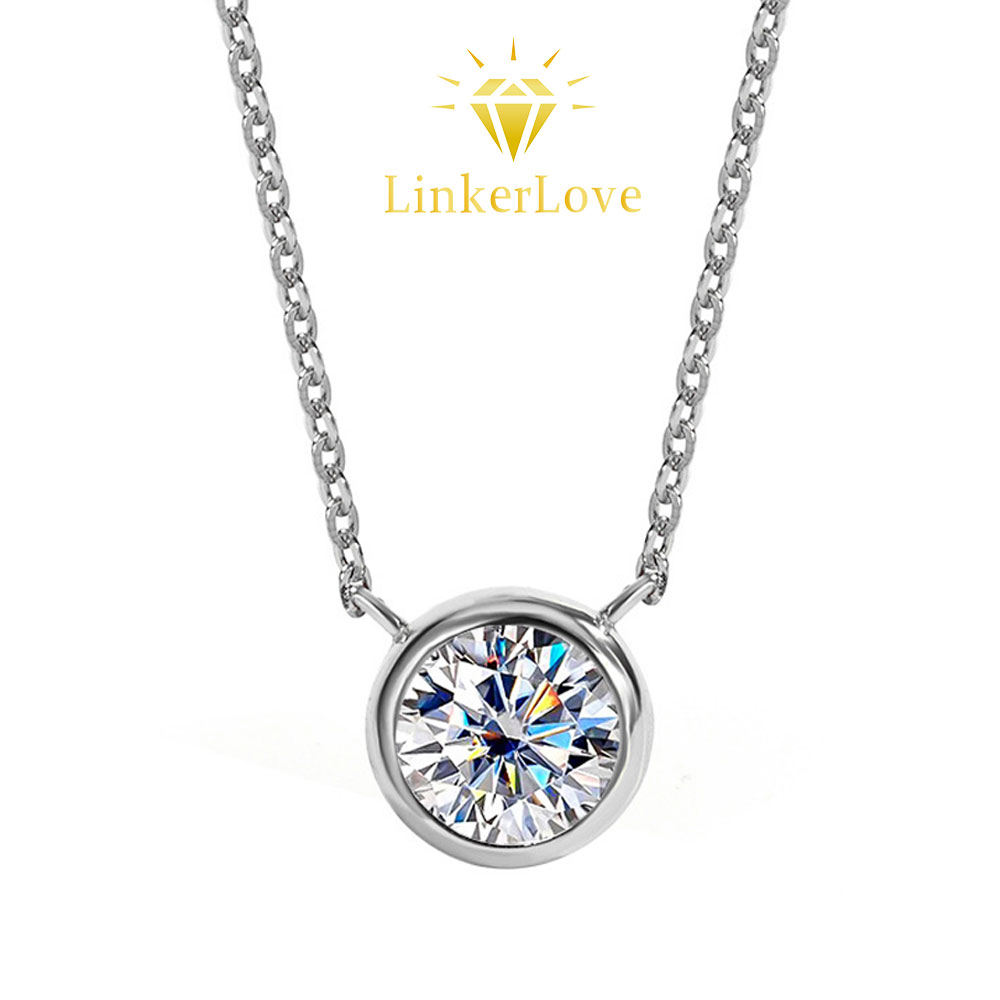 Colar LinkerLove com Moissanit - Bezels Set Pendant avaliação e preço